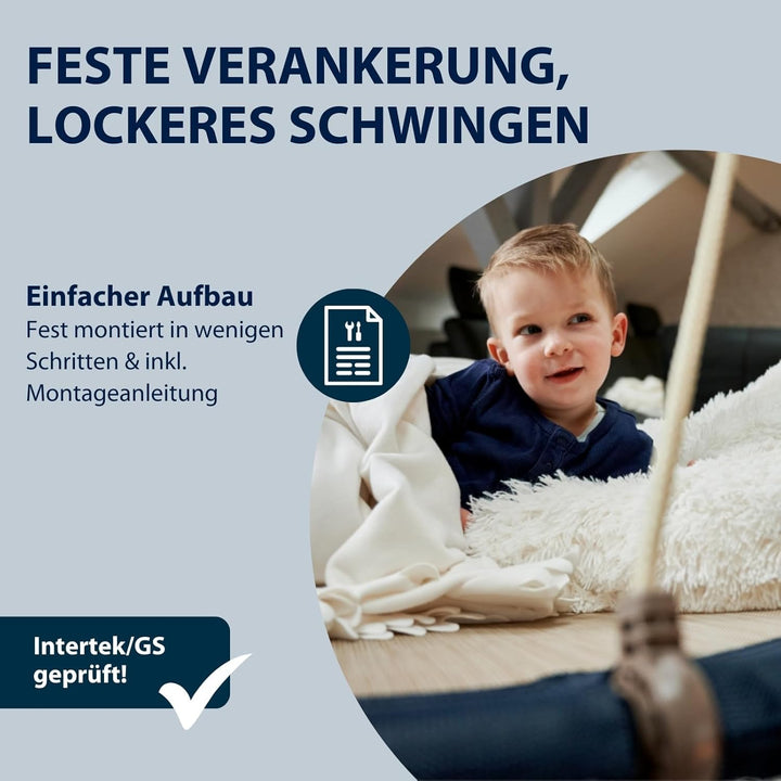 HUDORA Nestschaukel Lounge - Höhenverstellbare Nestschaukel mit 90/110cm Durchmesser für bis zu 150k