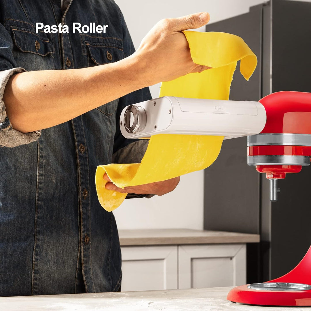 Antree 3-in-1 Roller- und Schneide-Aufsatz-Set für KitchenAid Standmixer, inklusive Nudelblech-Rolle