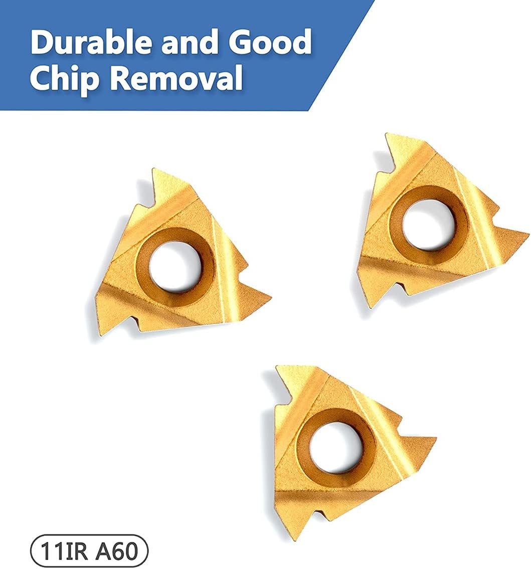 BOFRHME Drehmaschinen-Gewinde-Werkzeuge, 6 Stück, 3 Bohrstangen mit Drehschaft mit 3 Teilen aus Hart