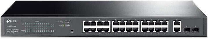 TP-Link TL-SG1428PE 28-Port Gigabit Easy Smart Switch mit 24 PoE+ Ports(2SFP Slots, 250 Watt, geschi