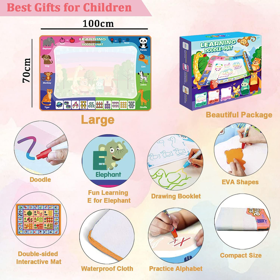 Fenxyo Aqua Wasser Doodle Matte, XL Aqua Drawing Painting Matte, Malmatte Mit Wasserstift Werkzeuge