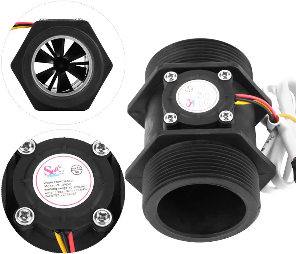 Dn50 G2 "Wasserdurchfluss Hall Sensor Schalter Messgerät Flüssigkeitsmesser Zähler Turbine Durchflus