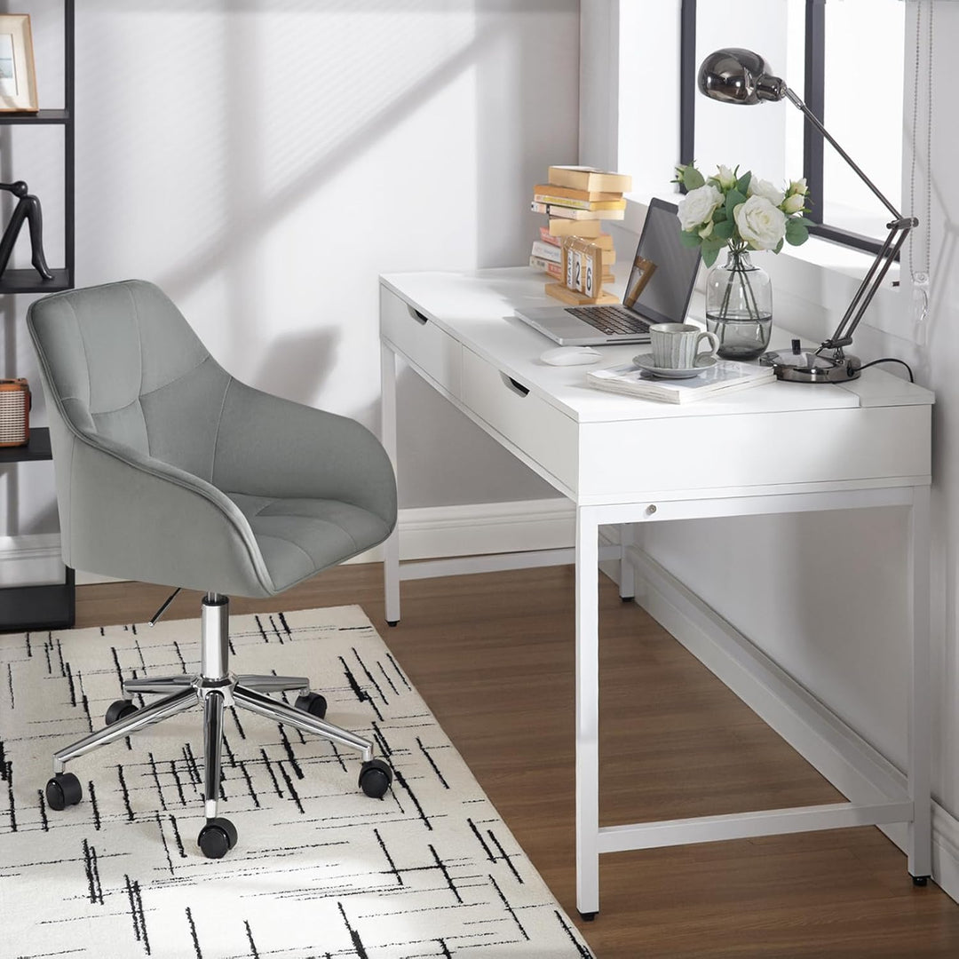 WOLTU Homeoffice Stuhl, Schreibtischstuhl, Drehstuhl, Schminkstuhl, höhenverstellbar, bis 150 kg bel