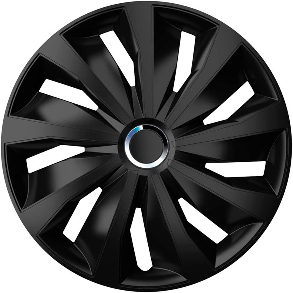AUTO-STYLE Satz Radzierblenden Grip Pro 16-Zoll Schwarz 16-inch Schwarz, 16-inch Schwarz