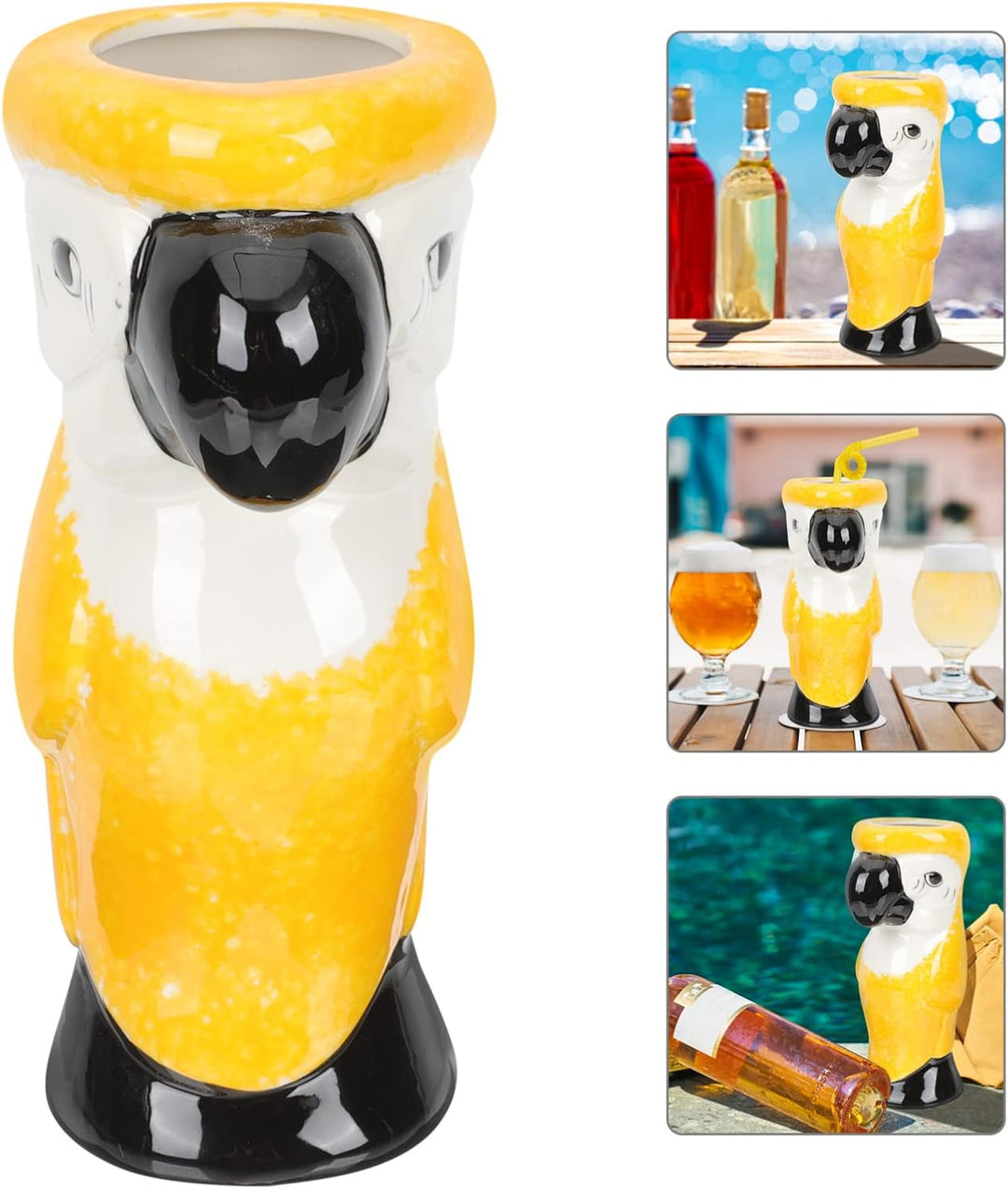 TOPBATHY Hawaiianisches Weinglas Einzigartiger Cocktail- Becher. Party Tiki Cup. Hawaiianisch Trinkg