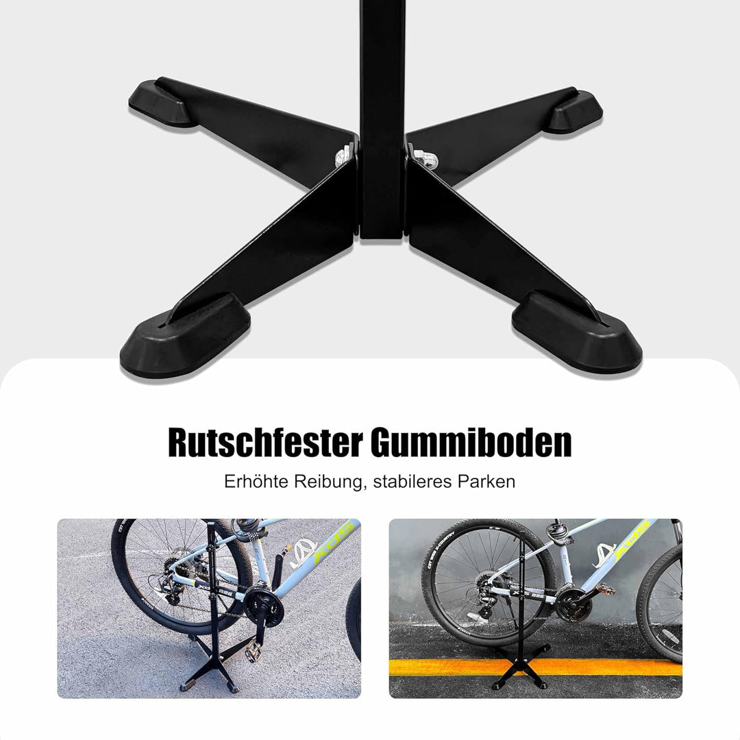 Mimoke Verstellbarer Fahrradständer mit Gummihaken Robust & Kratzfest für Wartung & Parken - Tragkra