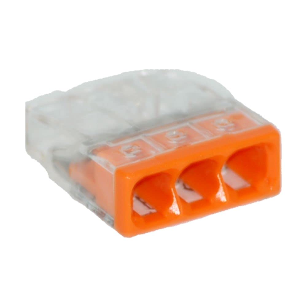 Wago 100 Stück Anschlussklemmen 3-adrig 0,5-2,5mm² orange