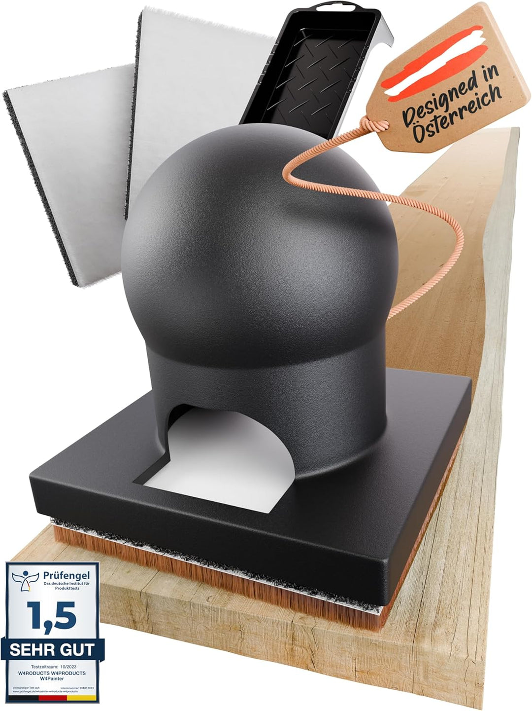 W4 Flächenstreicher für Holz - 3er Streichset Holz - ideale Pinsel Alternative - Streichwerkzeug für