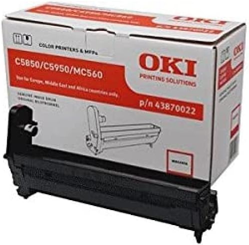 OKI 43870022 C5850, C5950 Trommel 20.000 Seiten, magenta Schwarz, Schwarz