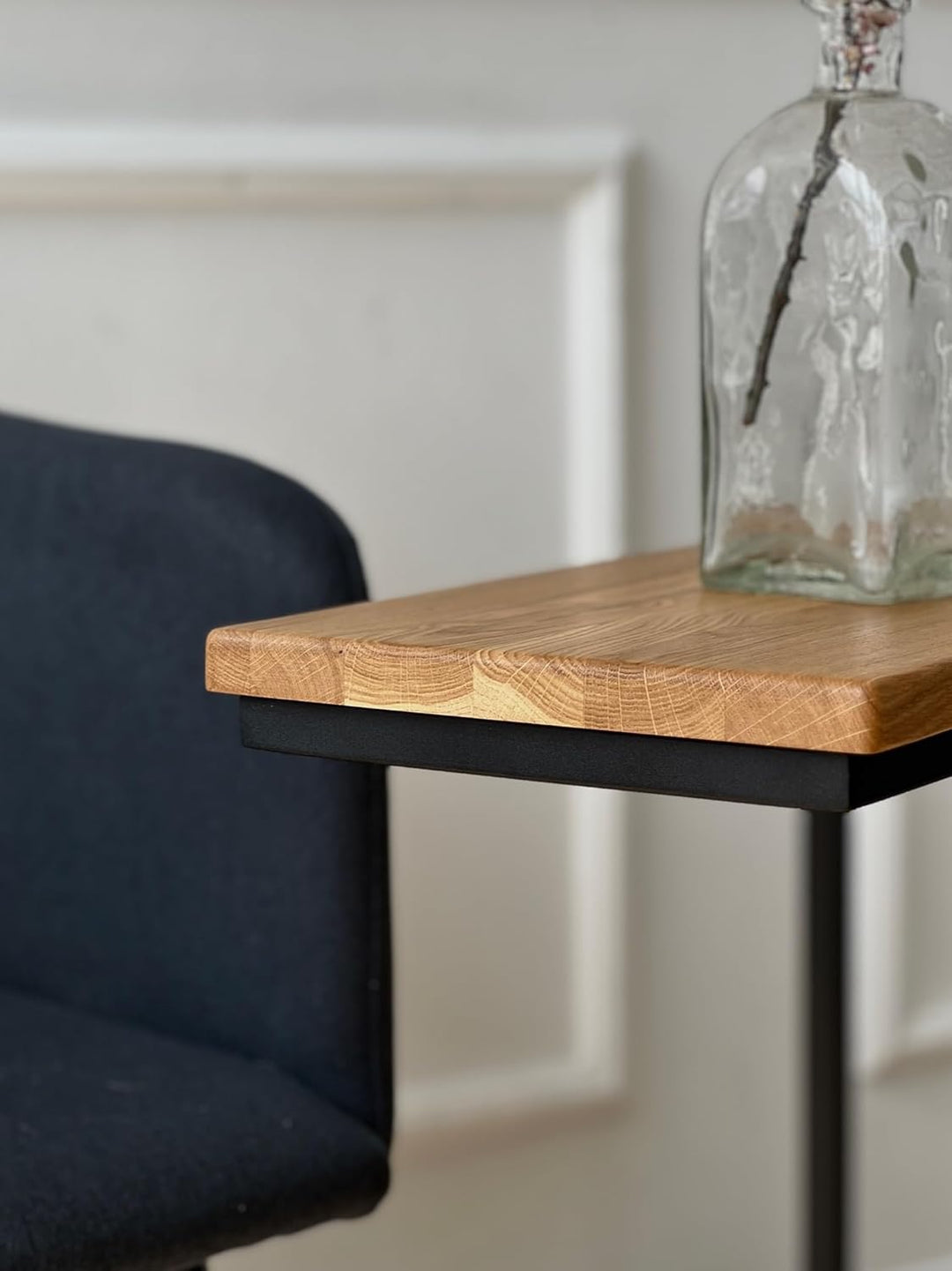 BestLoft® Beistelltisch San Jose (CSH) Laptoptisch Betttisch Couchtisch (Gestell schwarz+Platte hell