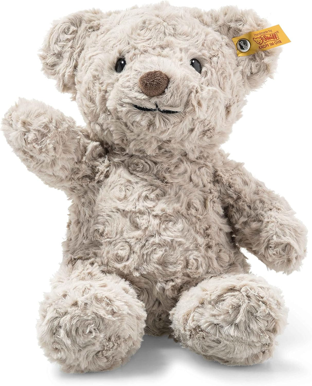 Steiff Soft Cuddly Friends Honey Teddybär hellgrau 28 cm, Teddy aus flauschigem Plüsch 28 cm Single,