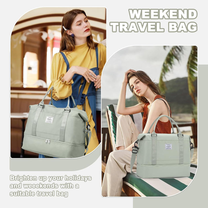 WEPLAN Reisetasche Damen Handgepäck Tasche Easyjet 45x36x20 für Flugzeug Tasche Weekender Damen Trav