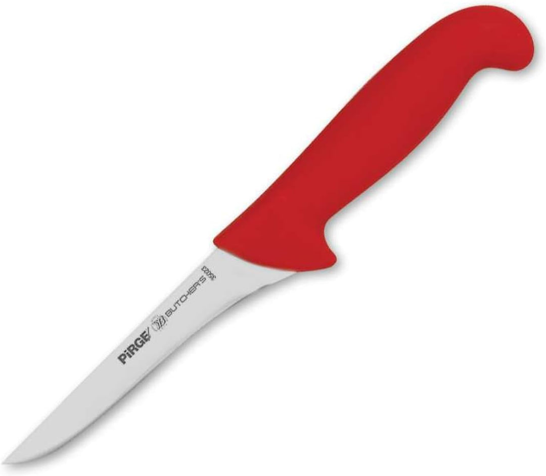 Pirge Butcher's Ausbeinmesser Profi Messer 12,5 cm Rot Schlachtermesser - Fleischermesser - Stechmes