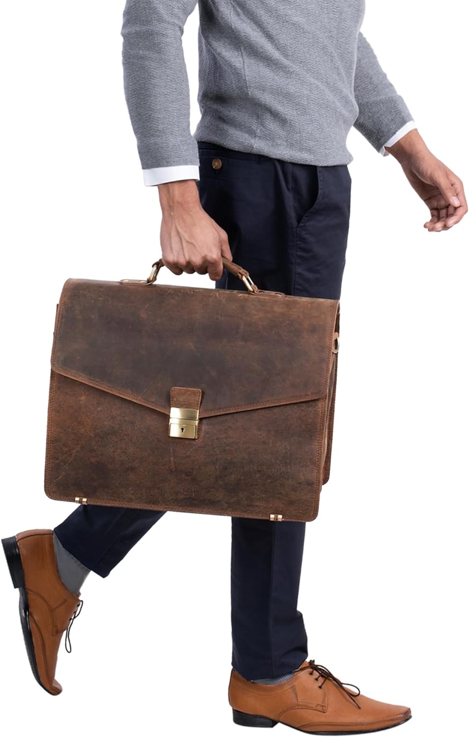 STILORD 'Morpheus' Aktentasche Leder Gross Herren XXL Businesstasche riesige Lehrertasche mit Laptop