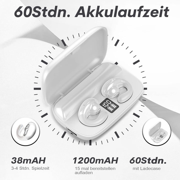 Open Ear Kopfhörer kabellos Bluetooth Luftleitung Knochenschall Sportkopfhörer Wireless Ear Clip Bon