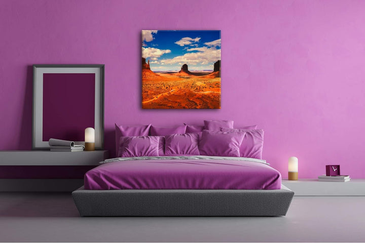 deyoli Monument Valley in Arizona Format: 60x60 als Leinwandbild, Motiv fertig gerahmt auf Echtholzr