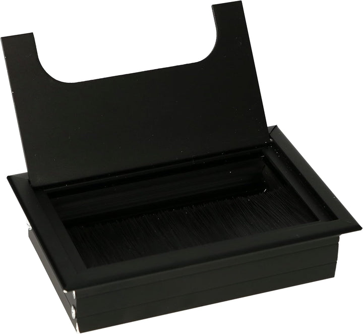 KOTARBAU® 2er Set Aluminium Kabeldurchführung 120x80 mm für Möbel Schwarz Kabeldose Kabeldurchlass E