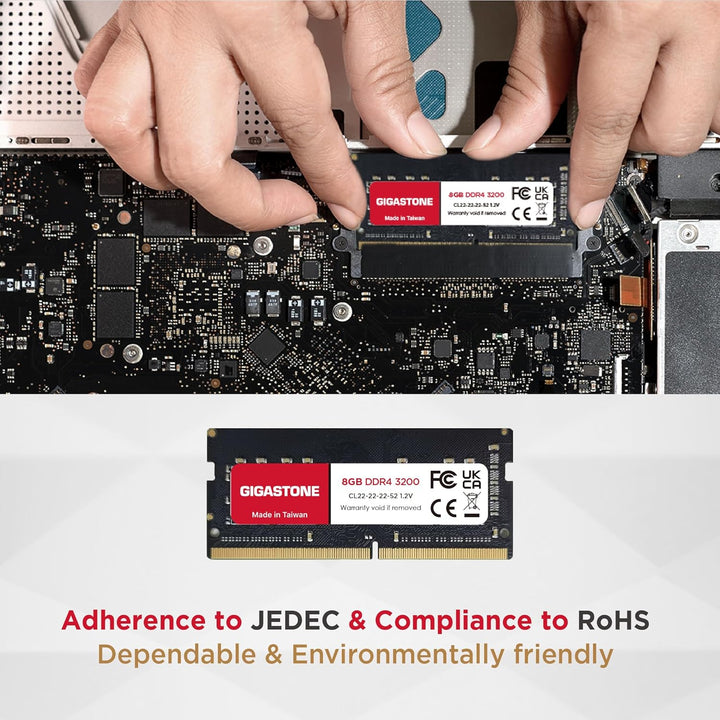 【DDR4 RAM】 GIGASTONE 16GB Kit (2x8GB) DDR4 3200MHz (2933MHz or 2666MHz) PC4-25600(PC4-23400/21300) C