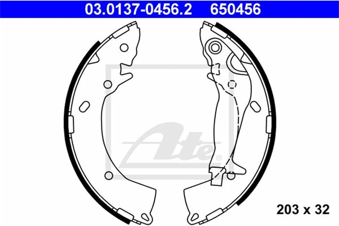 ATE 03013704562 Bremsbackensatz Trommelbremse