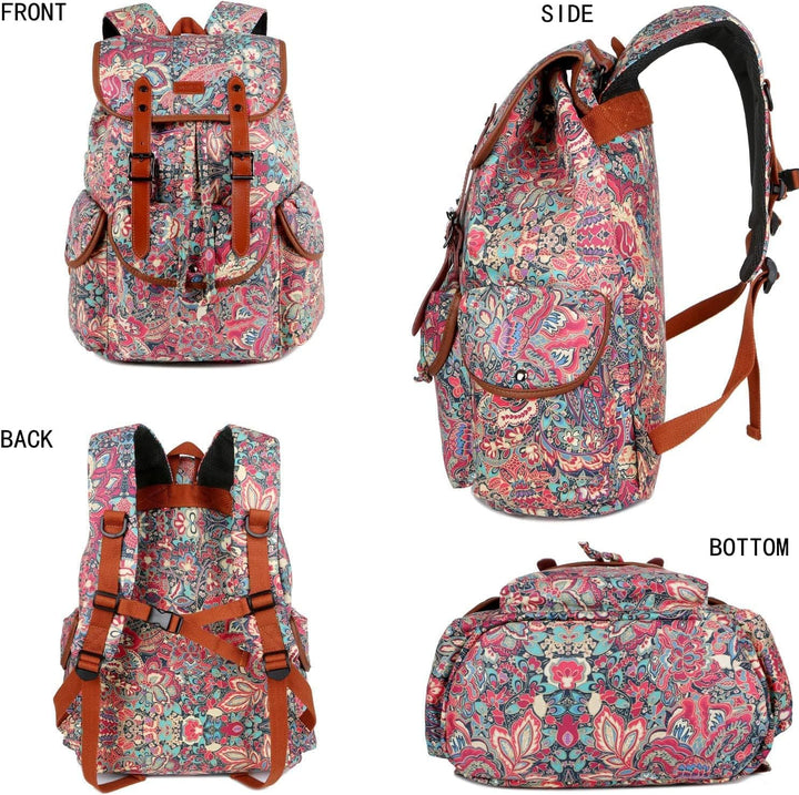 Baosha Grosse Frauen Laptop Rucksack 15.6 Zoll College School Rucksack Reise Wandern Rucksack mit Fr