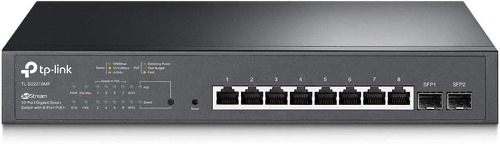TP-Link TL-SG2210MP 8 Port Gigabit Smart PoE Switch mit 2 SFP-Slots & OC200 Omada Hybrid PoE Hardwar