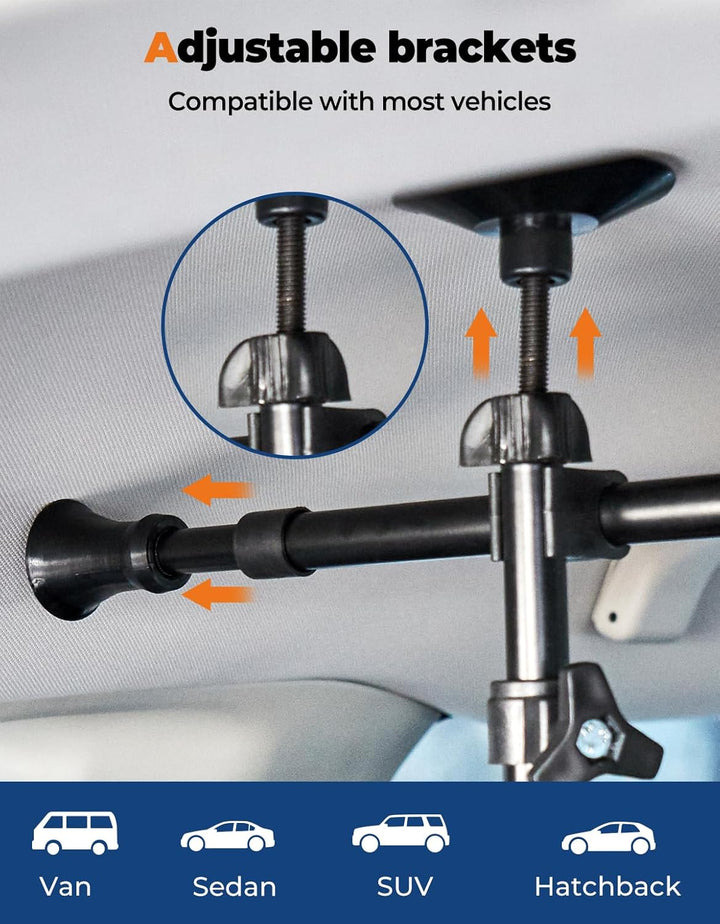 JOYTUTUS Schutzgitter Auto Hundegitter aus Aluminium Hundeschutzgitter Trenngitter Gepäckgitter Univ