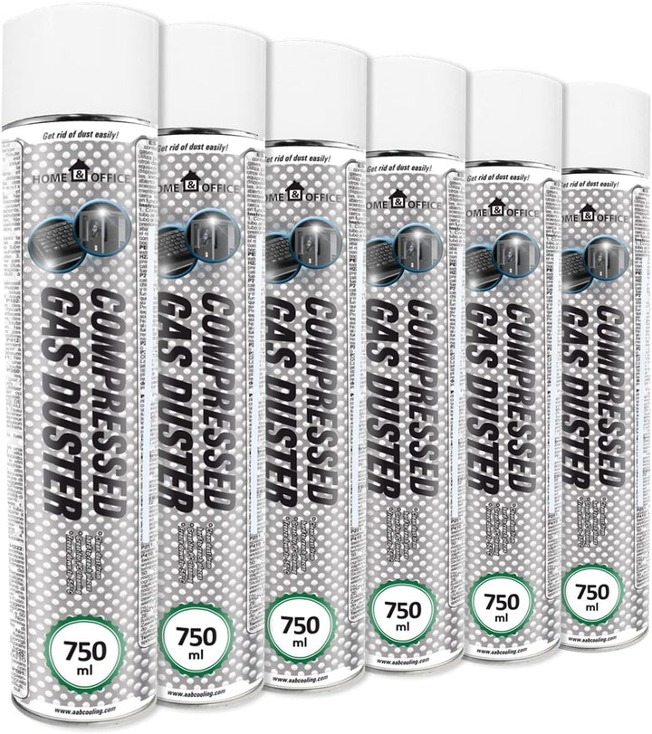AABCOOLING 6x750 ml Reinigungspray Home&Office Druckluftspray Gas Duster 750ml K4, Druckluft Spraydo