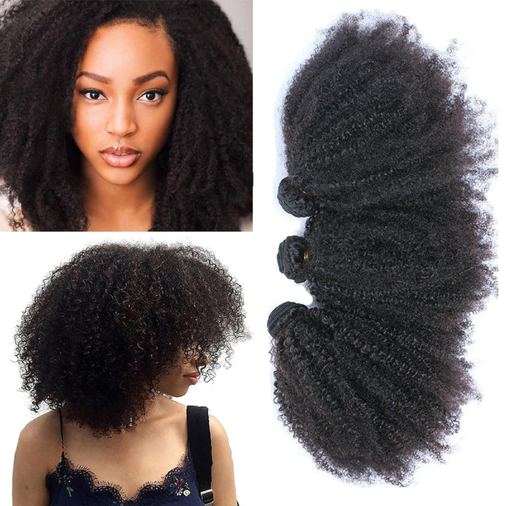 Afro Kinky Curly Human Hair Bundles 10 12 14 Inch echthaar per cke Crochet Braids Hair Curly Weave H