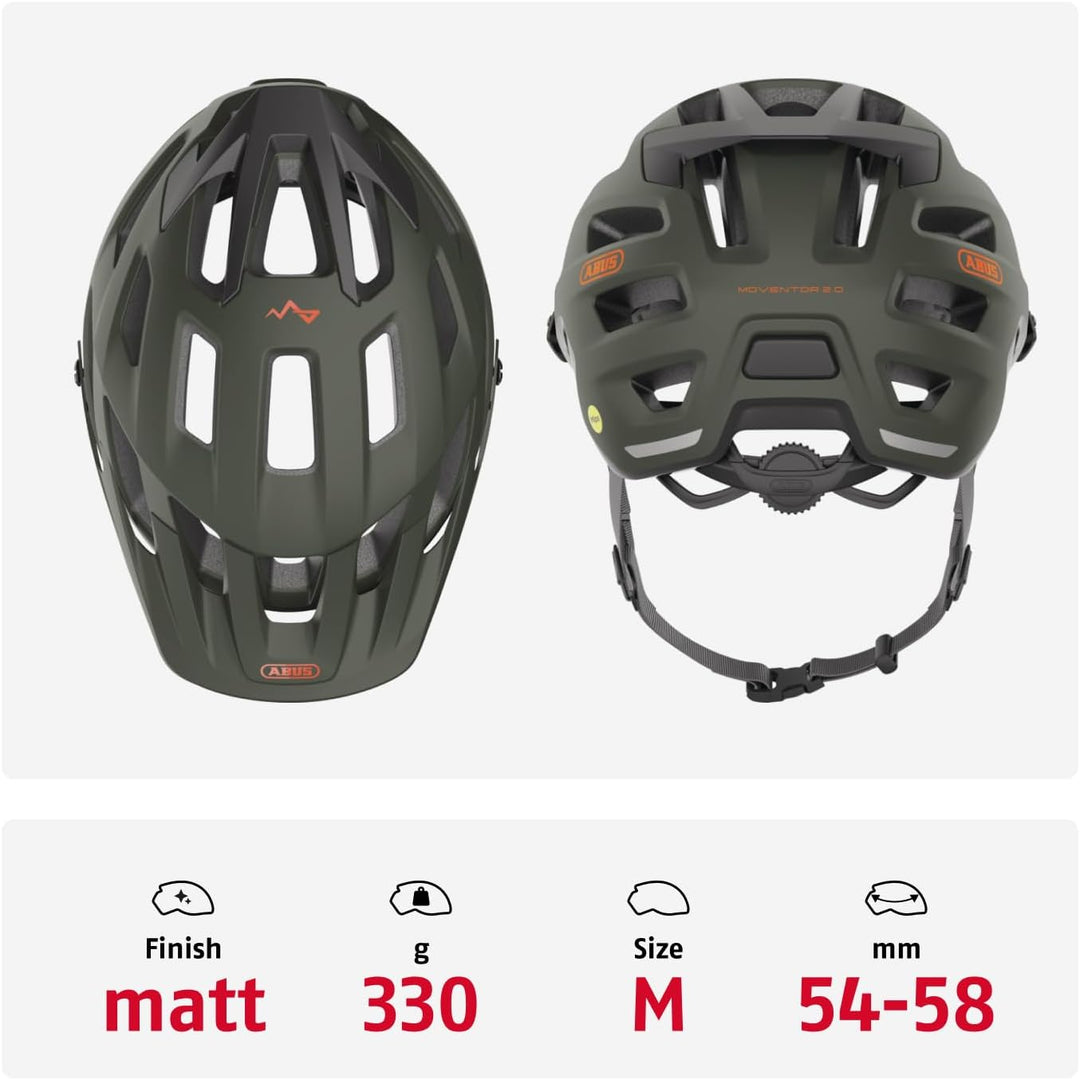 ABUS MTB-Helm Moventor 2.0 MIPS - Fahrradhelm mit Aufprallschutz für den Geländeeinsatz - All-Mounta