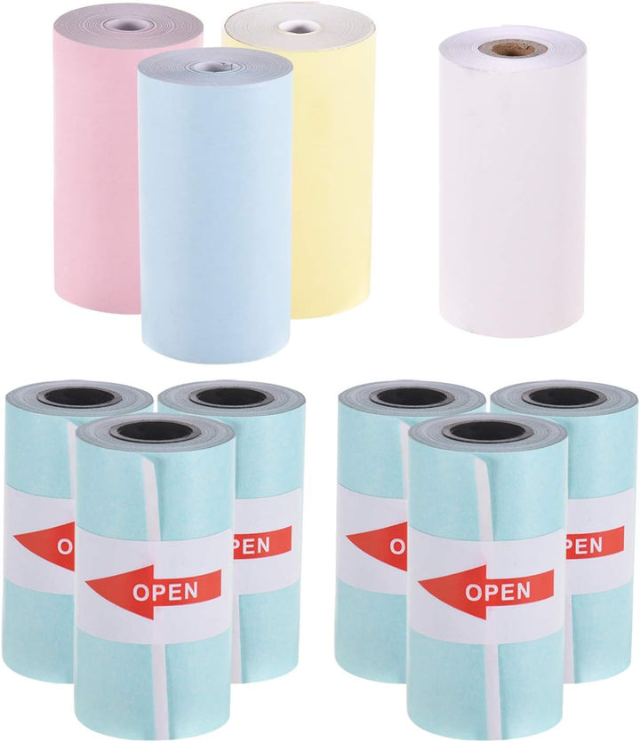 Bisofice Poooli Fotodrucker für Smartphone, Drahtlose BT-Verbindung, 6 Rollen Selbstklebendes Thermo