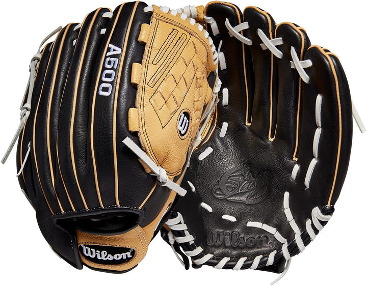 WILSON 2022 A550 Siren Fastpitch Softball Glove Serie Rechte Hand Wurf 31,75 cm (12,5 Zoll) Schwarz/