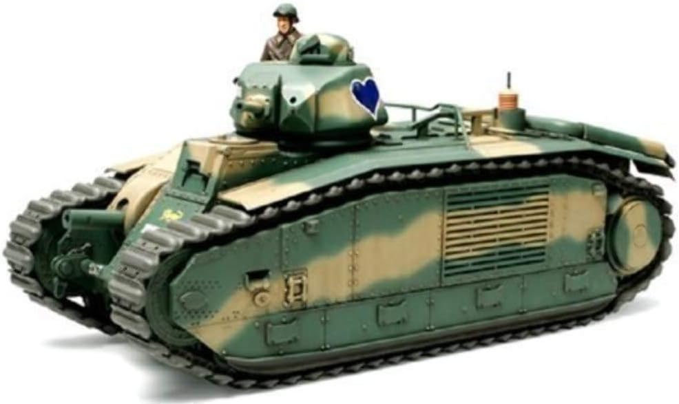 Tamiya 300035282-1:35 WWII Französische Kampfpanzer B1 bis (1), grün