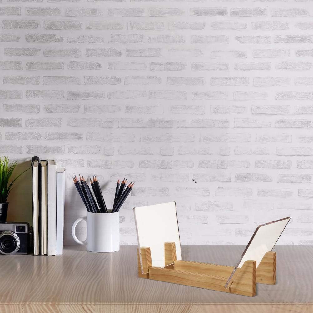 HUSHUI Aufbewahrungshalter für Schallplattenhalter aus Holz CD-Displayständer aus Holz Stapelbarer m