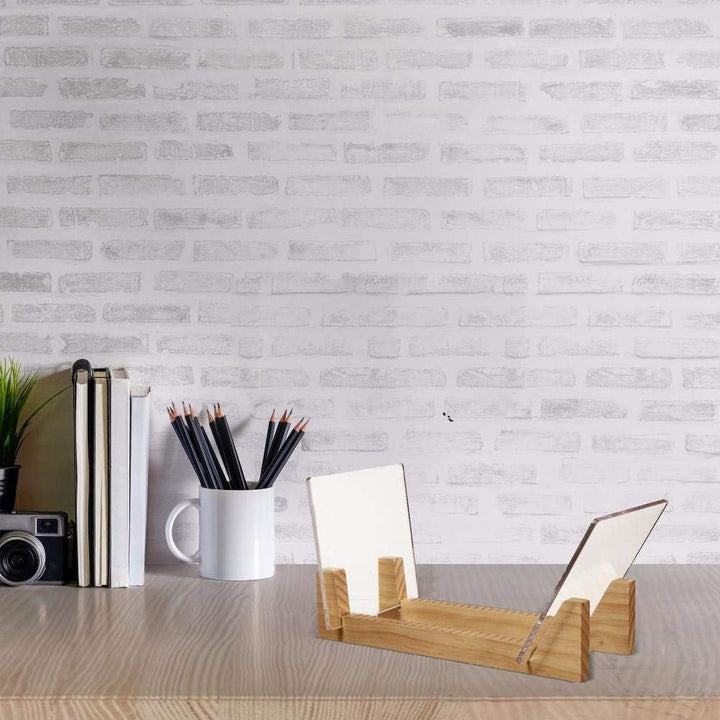 HUSHUI Aufbewahrungshalter für Schallplattenhalter aus Holz CD-Displayständer aus Holz Stapelbarer m