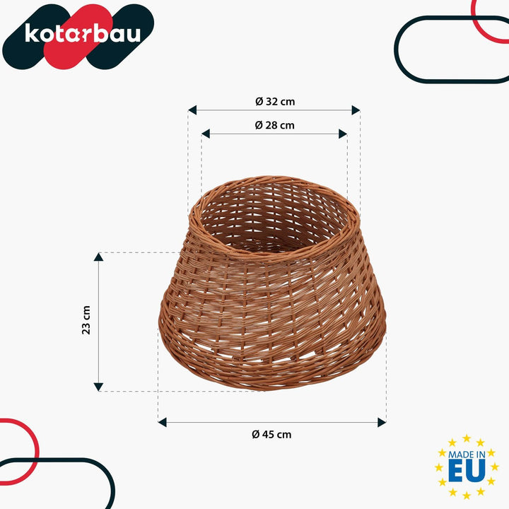 KOTARBAU® Weihnachtsbaum Rock aus Weide Ø 45 cm, Naturfarbe Christbaumständer aus Rattan Natur, Weih