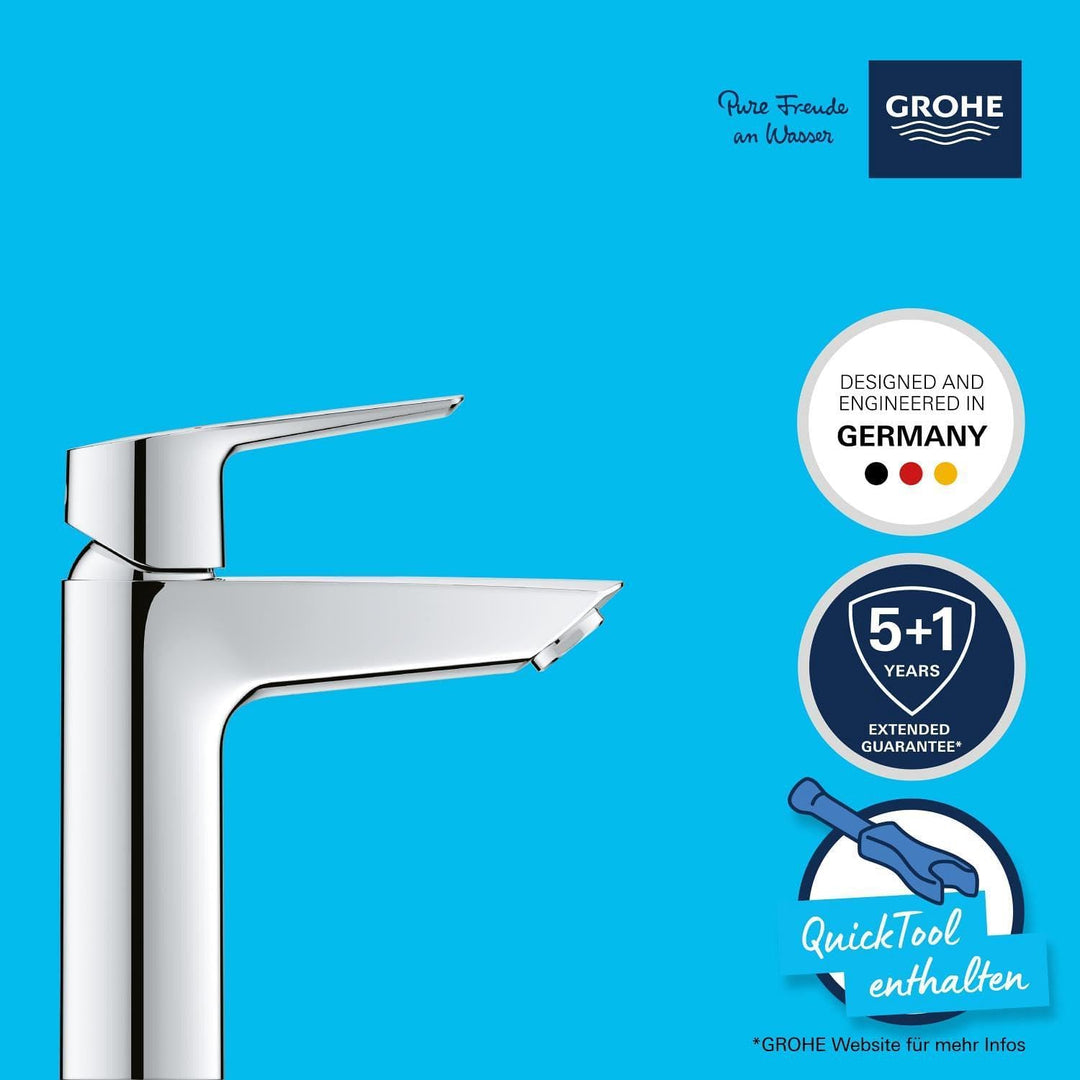GROHE Start - Einhand-Waschtischarmatur (wassersparend, DN 15, M-Size), chrom, 24204002