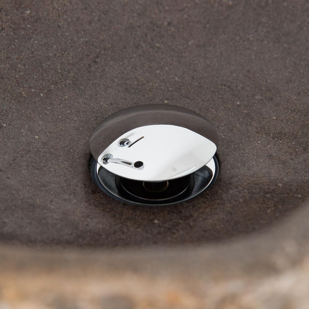 wohnfreuden Pop Up Ablauf-Ventil ohne Überlauf für Waschbecken & Waschtisch - Universal Ablaufgarnit