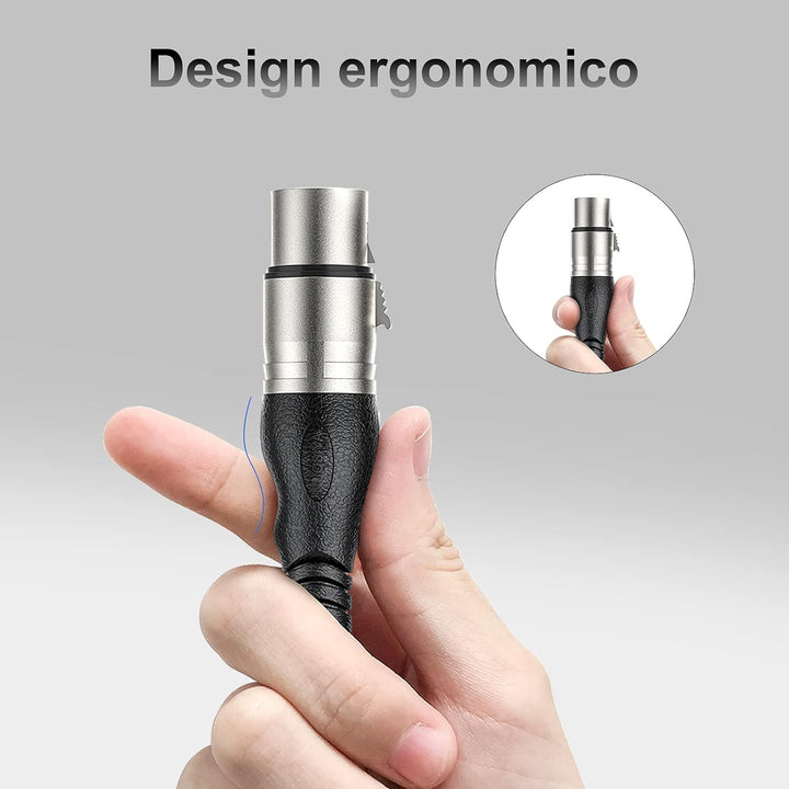 NUOSIYA XLR Kabel 15m 1Pack Mikrofonkabel, 3-Pin XLR Stecker auf Buchse Mikrofonkabel für Mikrofon,