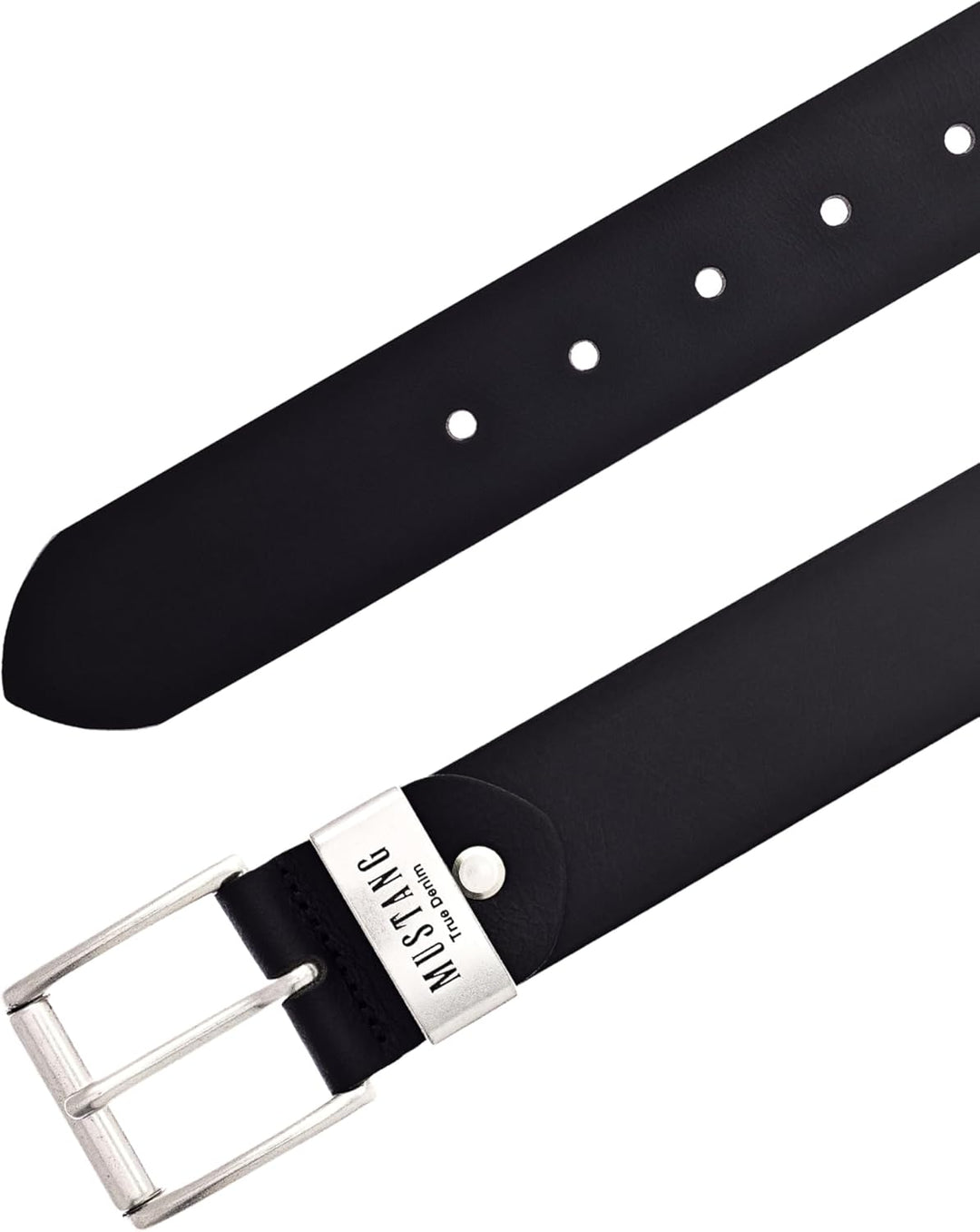 MUSTANG Herren Ledergürtel MG2104R04 40mm Gürtelbreite Braun Schwarz 80-115cm W85 Schwarz (0790), W8