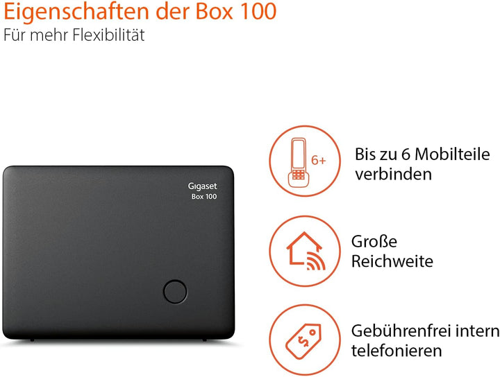 Gigaset Box 100 - DECT-Basis-Station für Ihr eigenes Kommunikationssystem mit unterstützt bis zu 6 M