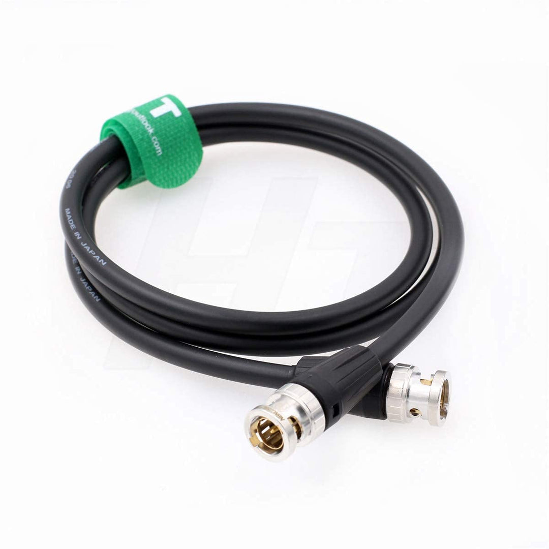 12G 4K HD SDI Video Koaxial BNC Kabel für Kamera Monitor Canare LV-61S 75 Ohm (1m, schwarz) 1 m