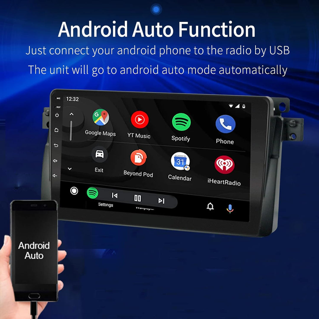 LEXXSON Android 10.1 Auto Radio Stereo 9 Zoll kapazitiver Touchscreen für BMW 3 Serie E46 323ci 325c