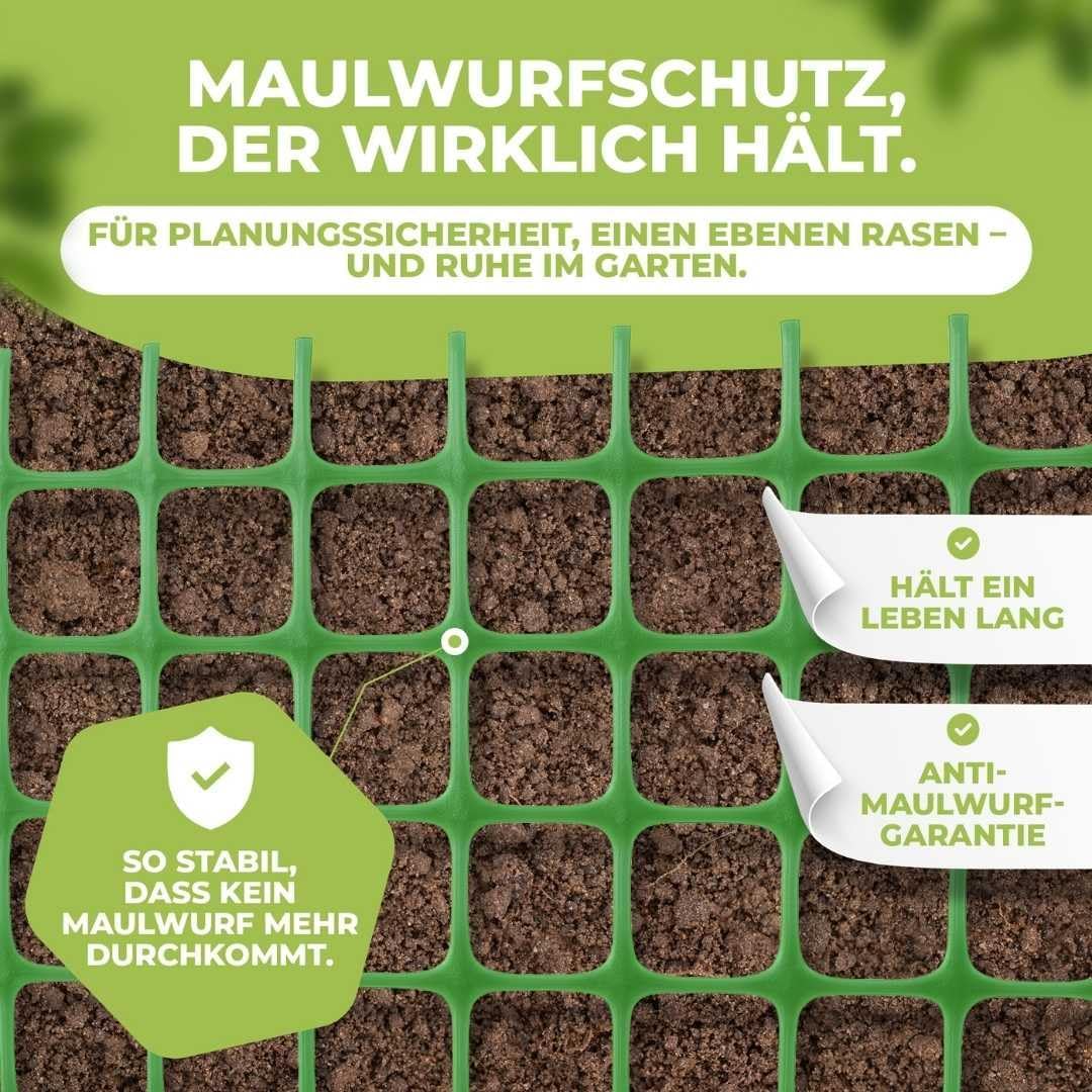 Florade® Premium Maulwurfgitter | 270g/m² | Effektiver Schutz für den Garten | Robust, langlebig, le