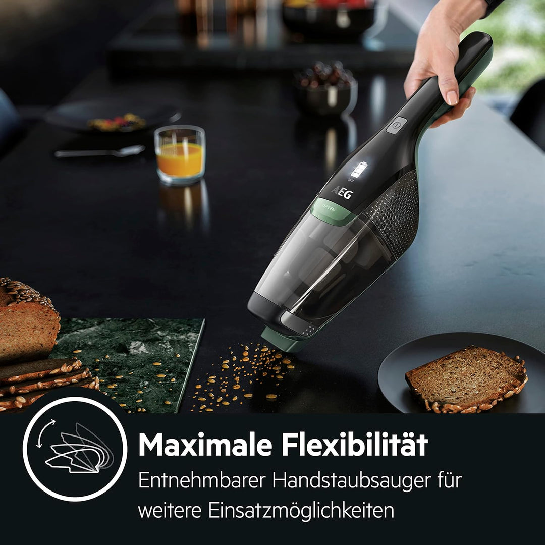 AEG Ergorapido CX7-2-45MÖ 2in1 Akku Staubsauger/50% Recyclingmaterial/beutellos/bis zu 45 min Laufze