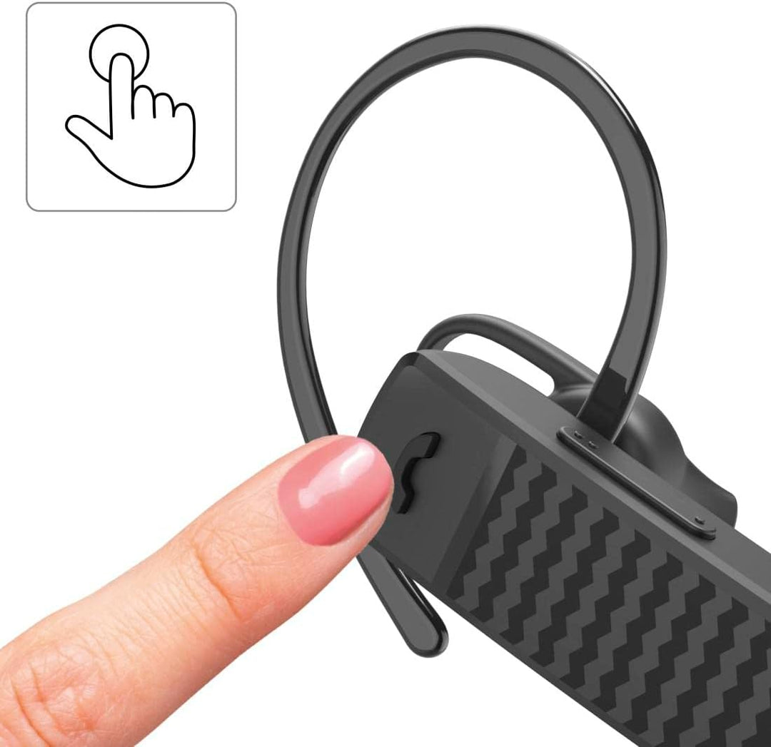 Hama Mono Bluetooth Headset (Multipoint, für zwei Geräte, Sprachsteuerung, Berührungssteuerung, Head