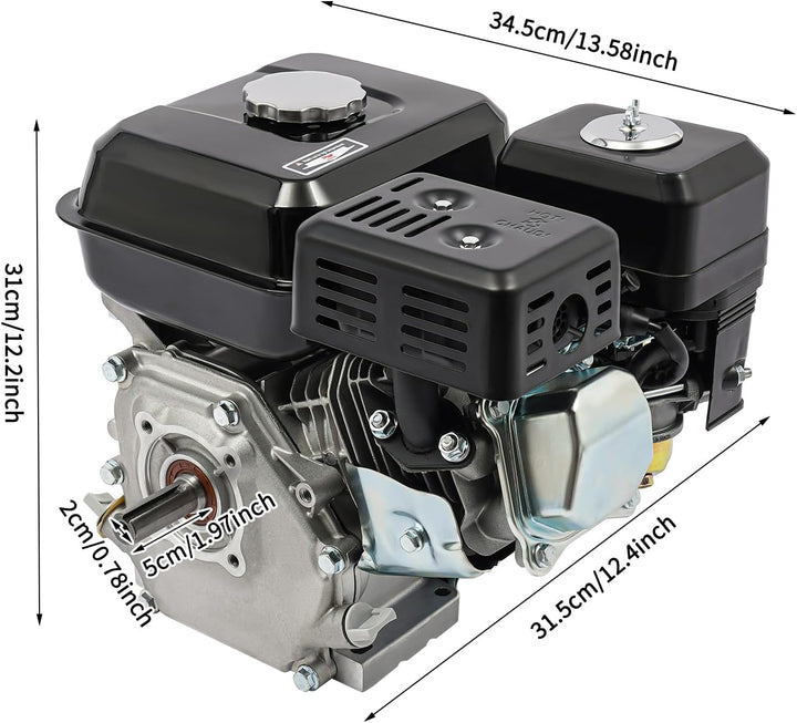 BJTDLLX 7.5 PS 210cc Benzinmotor Kartmotor Standmotor Antriebsmotor 4 Takt 3600 U/min Ersatzmotor 20