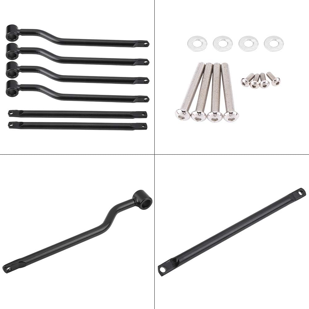 Bediffer Universal Satteltaschenstützstangen Halterungen aus Edelstahl für Motorrad Kawasaki Schwarz