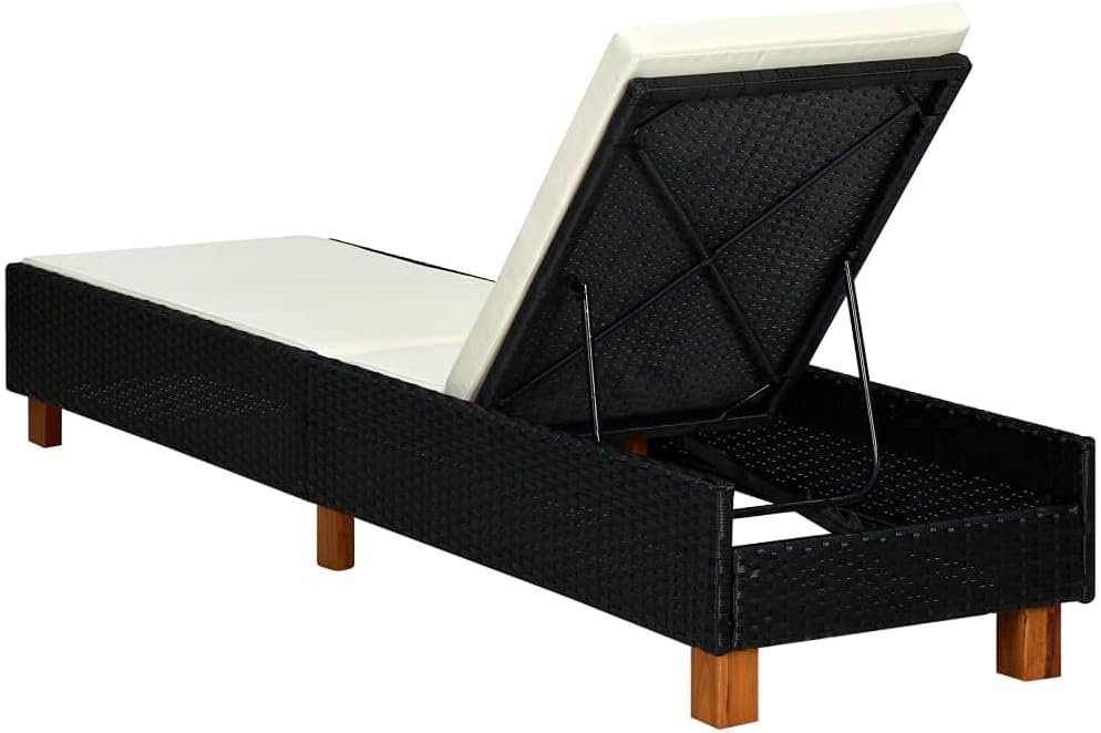 vidaXL Sonnenliege mit Auflage Verstellbare Rückenlehne Gartenliege Relaxliege Freizeitliege Strandl