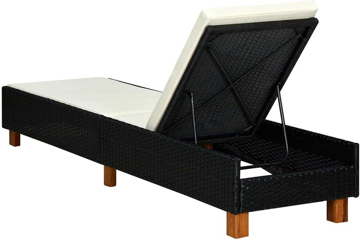 vidaXL Sonnenliege mit Auflage Verstellbare Rückenlehne Gartenliege Relaxliege Freizeitliege Strandl