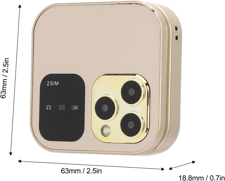 2G Klapphandy für Senioren, 2 SIM-Karten, Kleines Display, Faltbares Handy mit LED-Taschenlampe, Rüc